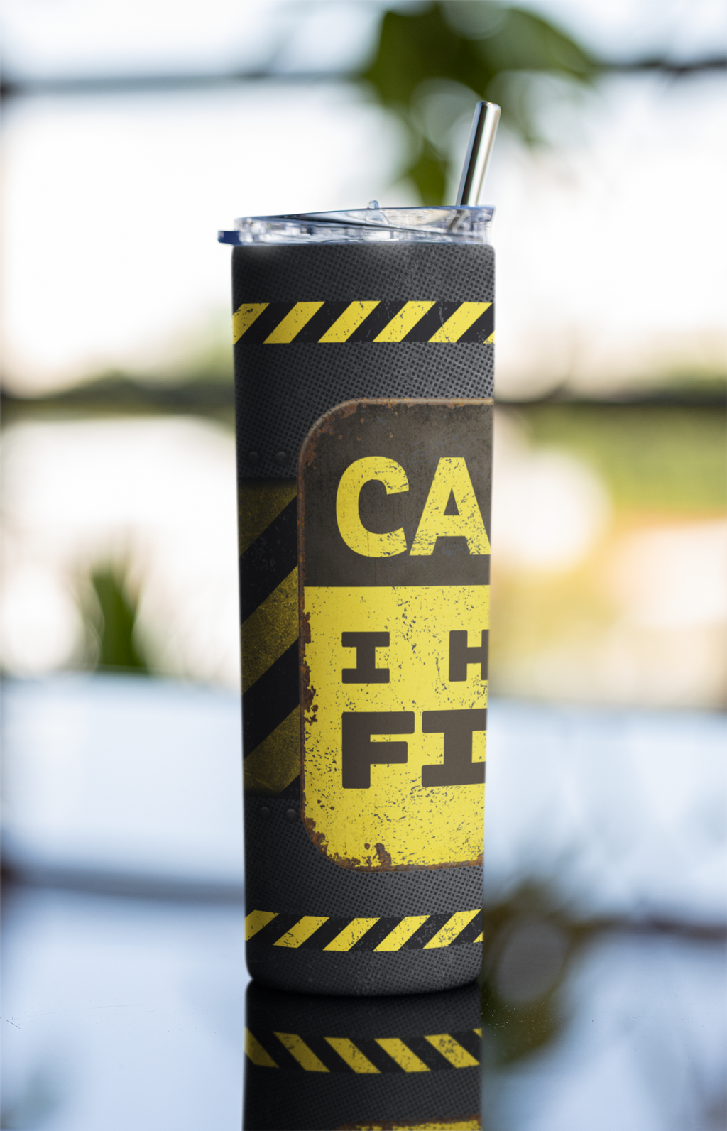 Caution I have no filter 20 oz Stainless steel Skinny Tumbler