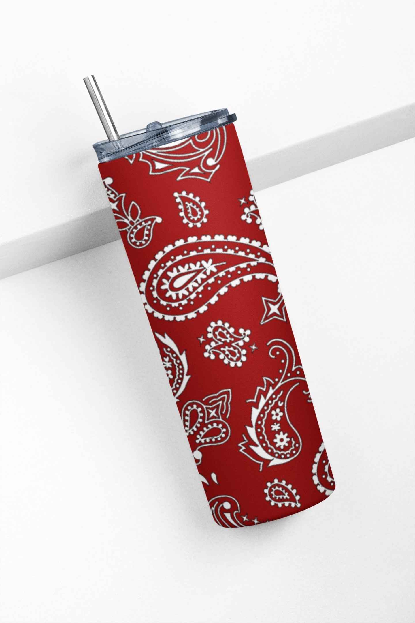 Stainless Steel Tumbler with Bandana Pattern, 20 oz, Multiple Colors
