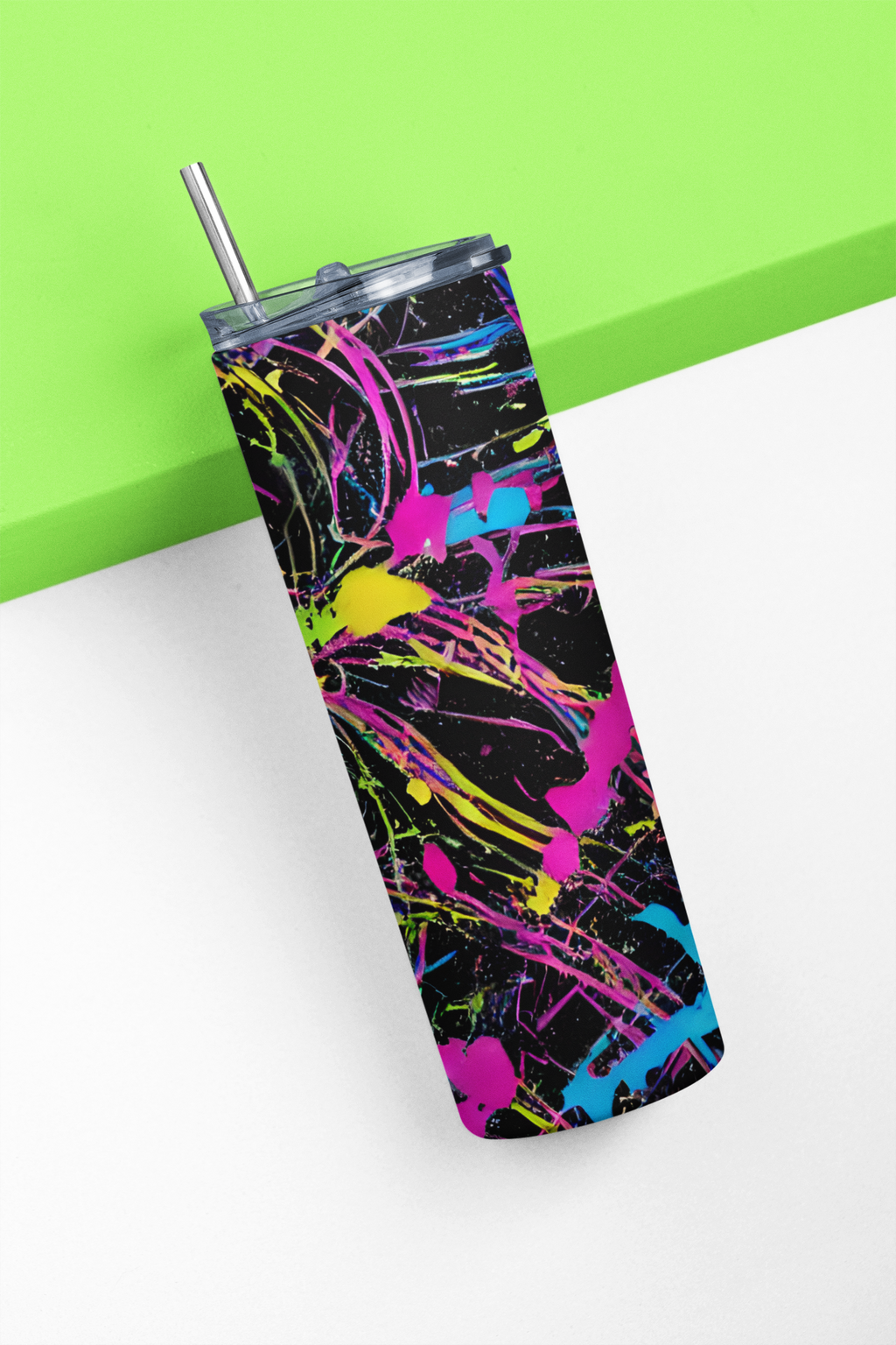 Color Neon Pattern 20 oz Stainless steel Skinny Tumbler