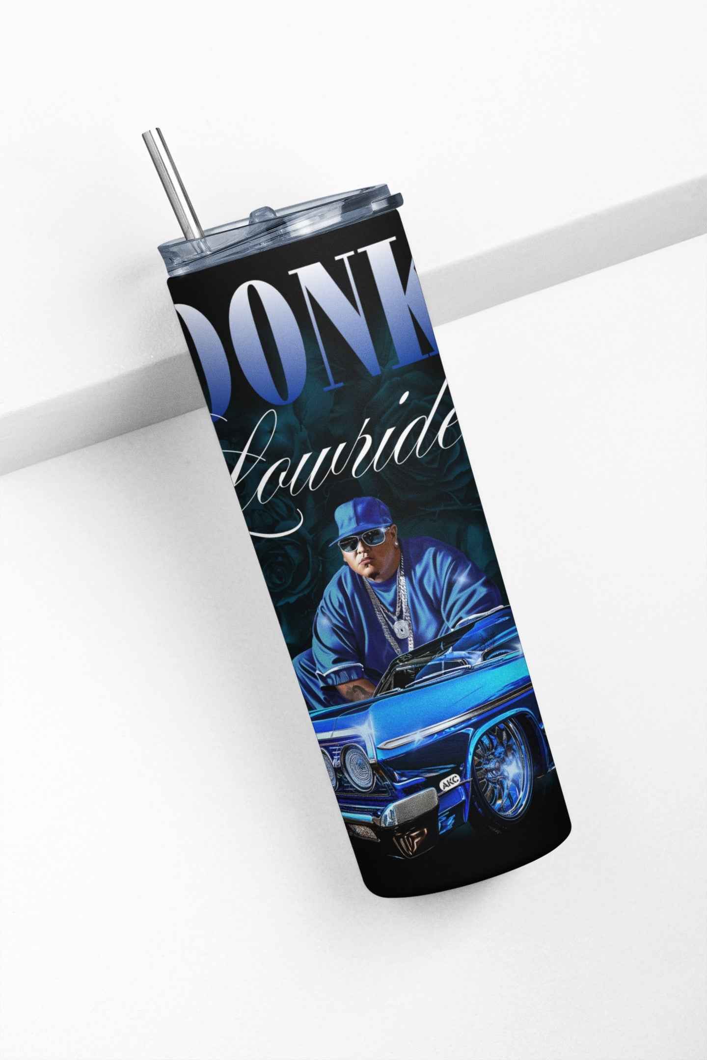 Classic Cars Design Stainless Steel Tumbler, 20oz Insulated, Black with Gradient Graphics