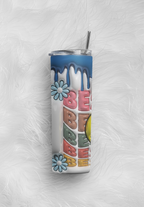 Besties Skinny Tumbler with Lid and Straw, Colorful Best Friends Gift