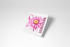 Card with pink flower and 'SURVIVOR' text on a white background