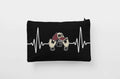 Urban Heartbeat Moneybag, Black, Graphic Print, Custom Design