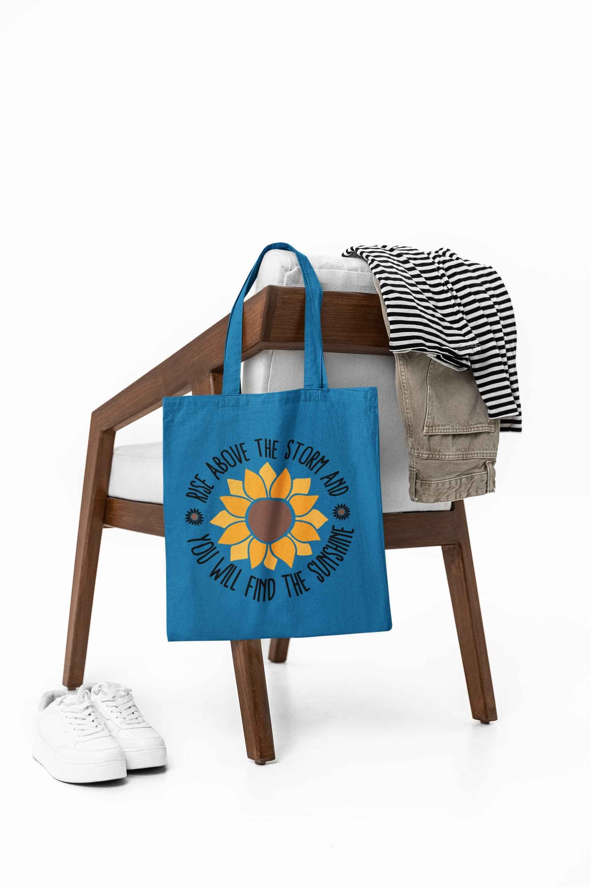 Inspirational Sunflower Canvas Tote Bag