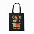 80's Baby Retro Cassette Tape Canvas Reusable Shopping Bag 80s 90s Theme Design