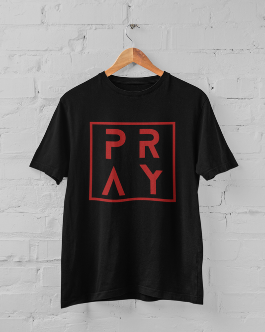 PRAY Elegant Printed DTF Transfer 9"x9" High-Quality Design for Clothing, Bags, and More