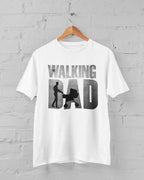 The Walking Daddy T-Shirt, Funny Stroller Design, Black or White Cotton Casual Tee