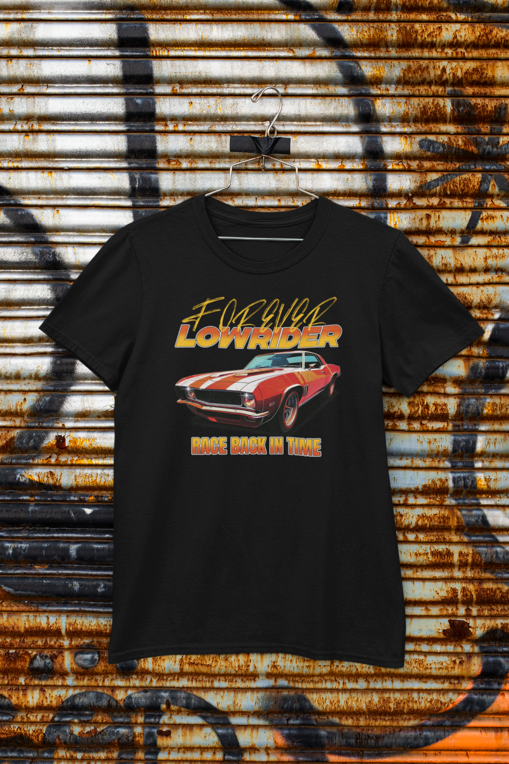 Lowrider T-Shirt – "Forever Lowrider" Classic Muscle Car Retro Tee