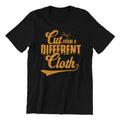 Cut from a Different Cloth T-Shirt, Black with Gold Print, Graphic Tee