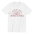 Empowered Women T-Shirt, Black Cotton, Inspirational Graphic Design, Size S