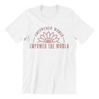 Empowered Women T-Shirt, Black Cotton, Inspirational Graphic Design, Size S