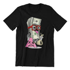 DS Money Retro Style Graphic T-Shirt, Money Bag Design, Black, Size S