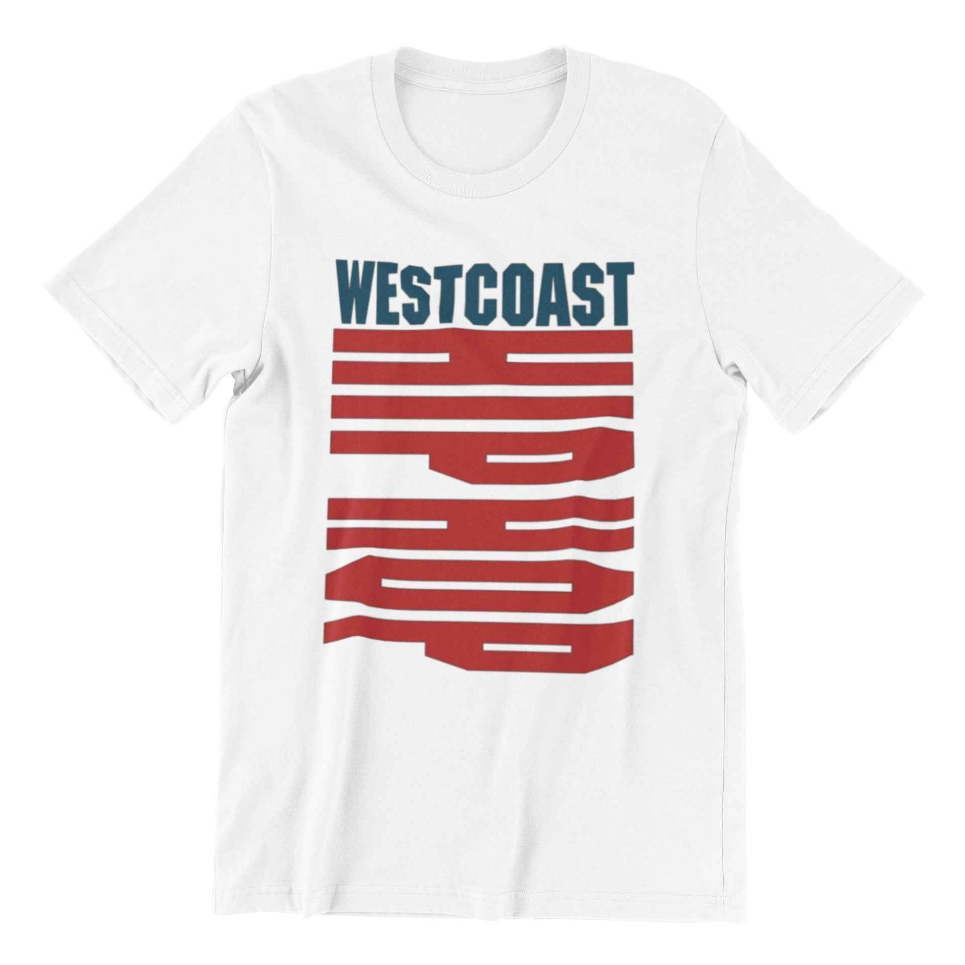 Westcoast Hip Hop Graphic T-Shirt, Black, Red and Blue Design