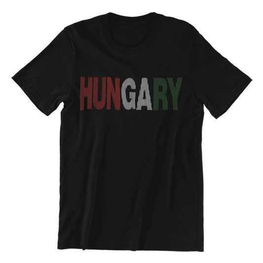 HUNGARIAN Sliced Font Tee - Unique and Stylish Hungarian T-Shirt