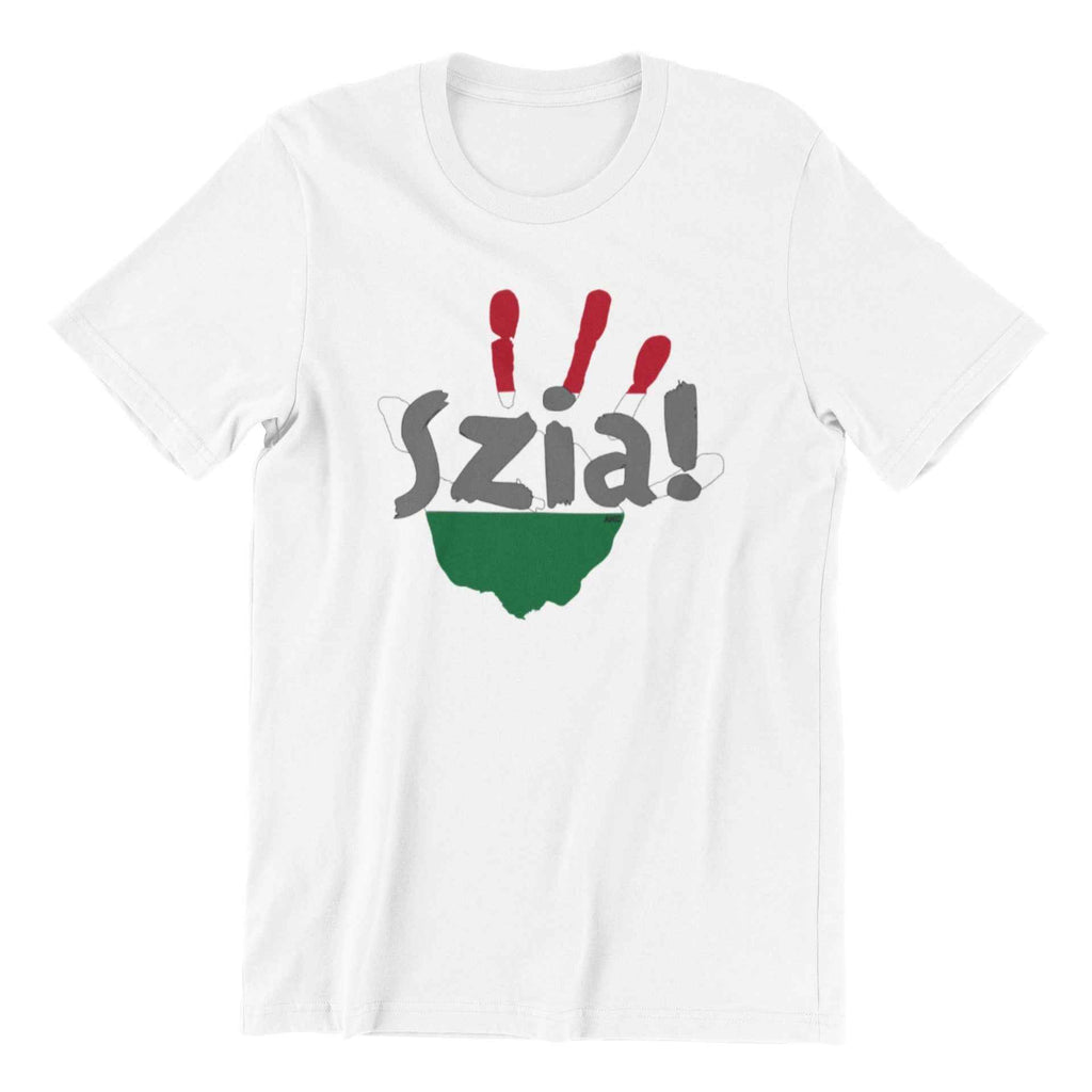 Hungarian SZIA Handprint Design T-Shirt
