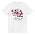If I Had Feelings Graphic T-Shirt, White, Short Sleeve, Skeleton Heart Design