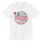 If I Had Feelings Graphic T-Shirt, White, Short Sleeve, Skeleton Heart Design