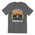 No Sleep Til Brooklyn T-Shirt, Retro Boombox Design, Custom Graphic Tee