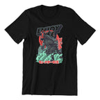Monster Graphic T-Shirt, Black Cotton, Cinematic Design