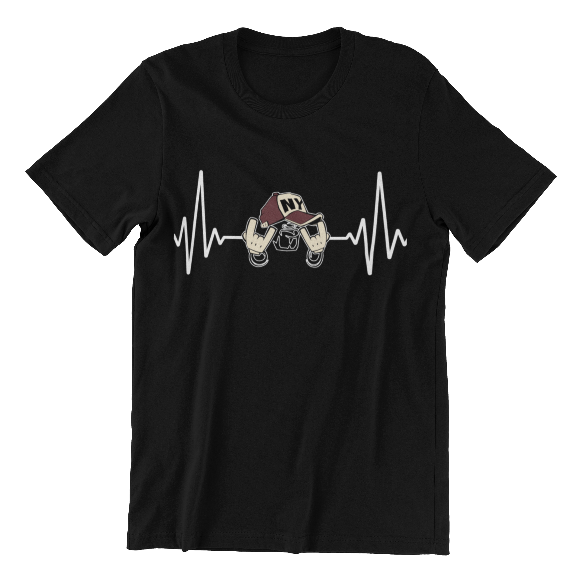 Urban Heartbeat T-Shirt and Money Bag Gift Set, Black Graphic Tee with Matching Bag, Urban Streetwear Collection