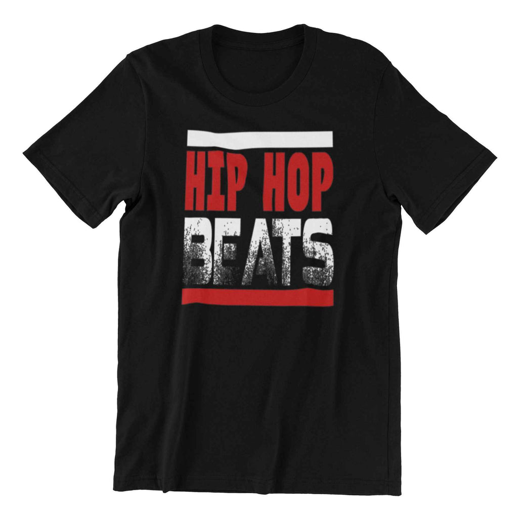 Hip Hop Beats Graphic T-Shirt, Black, Music Theme, Short Sleeve