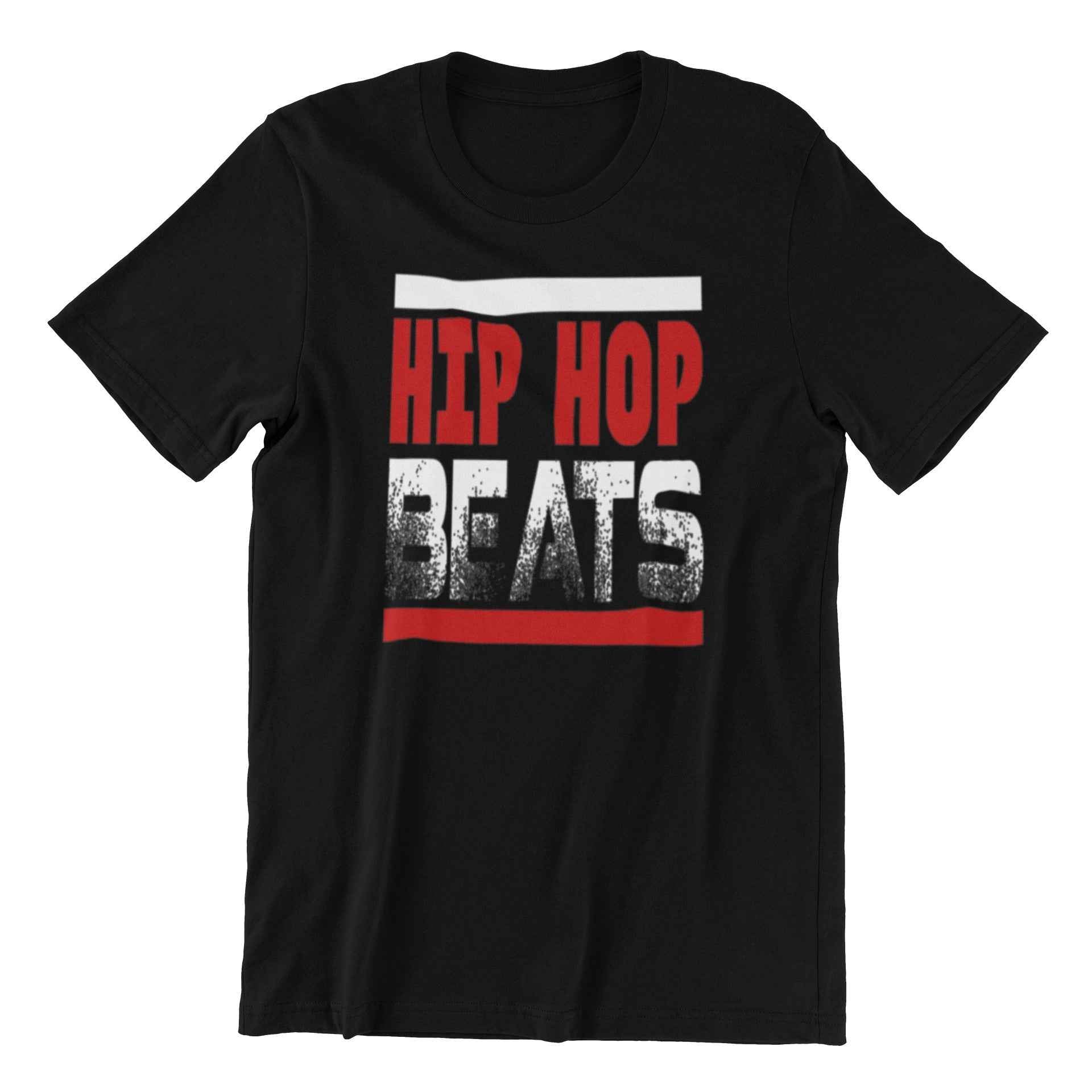 Hip Hop Beats Graphic T-Shirt, Black, Music Theme, Short Sleeve