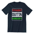 Straight Outta Hungary T-Shirt, Navy Blue, Adult Graphic Tee