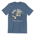 Bad Taste Music Lovers Club T-Shirt, Cotton Crew Neck, Size Medium, Indigo Blue