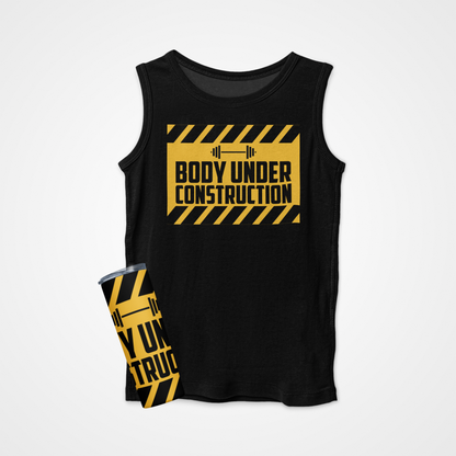 Under Construction Top Design Urban Collection - Tank-top and Tumbler Bundle