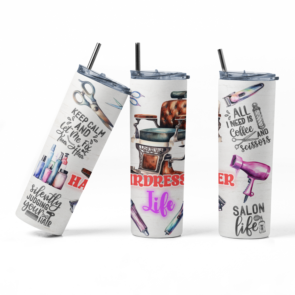 Hairdresser Stylish Barber 20 oz Stainless steel Skinny Tumbler