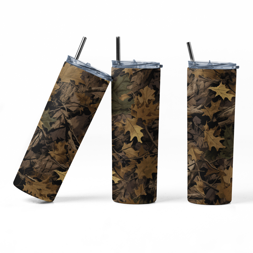 Hunter Design Leaf Pattern 20 oz Stainless steel Skinny Tumbler