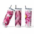 Cancer Survivor Sublimation Transfers 20 oz Straight Tumbler Wraps Set of 3 Ready to Press