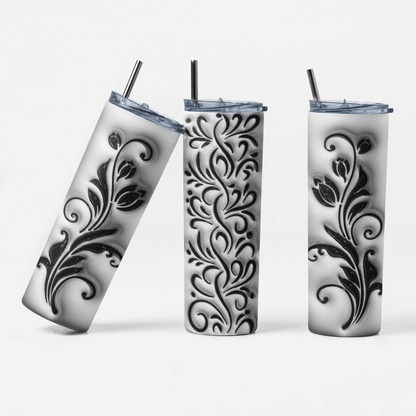 Tattoo Design 20 oz Stainless-Steel Skinny Tumbler