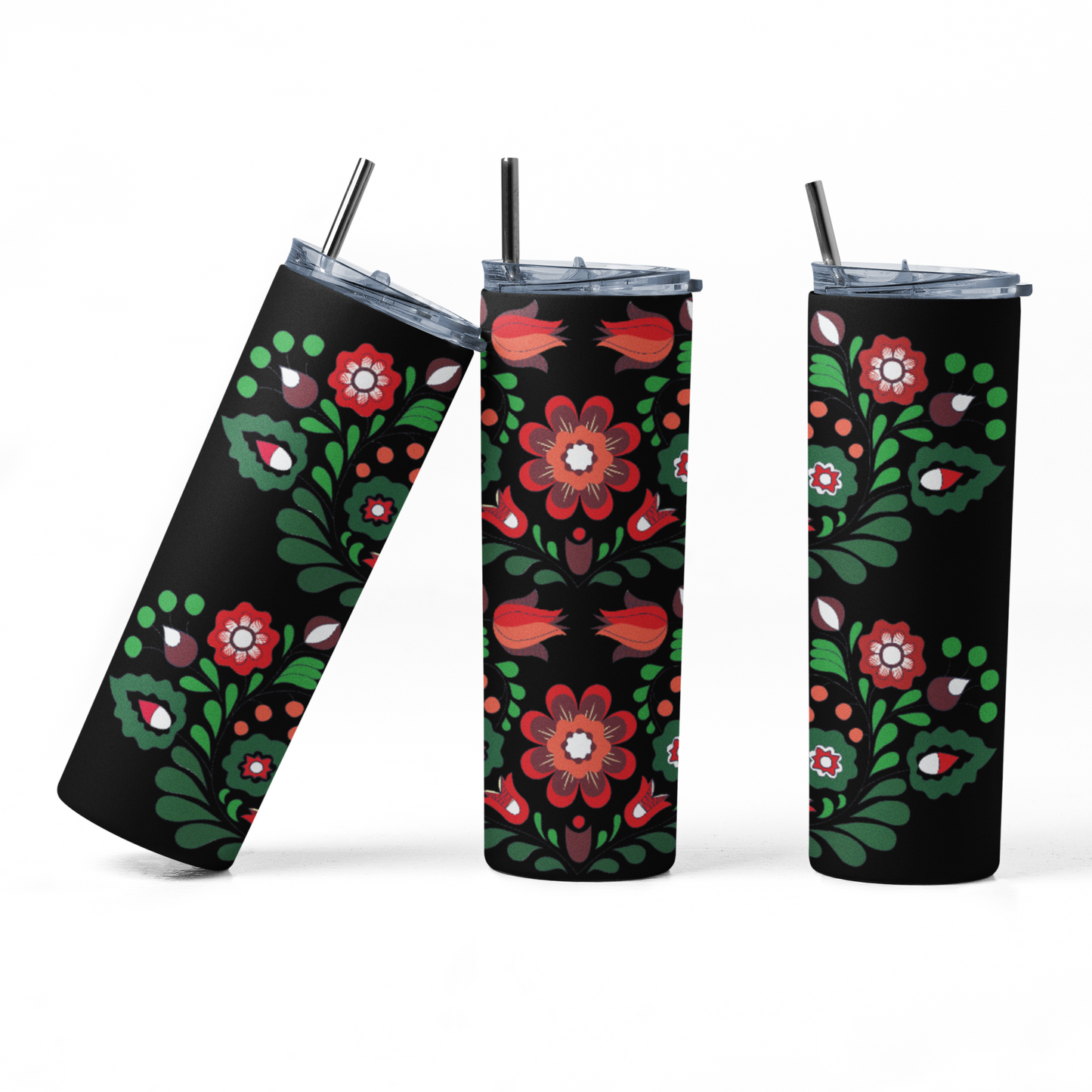 Folklore Design Decorative Tumbler - Tradition and Style