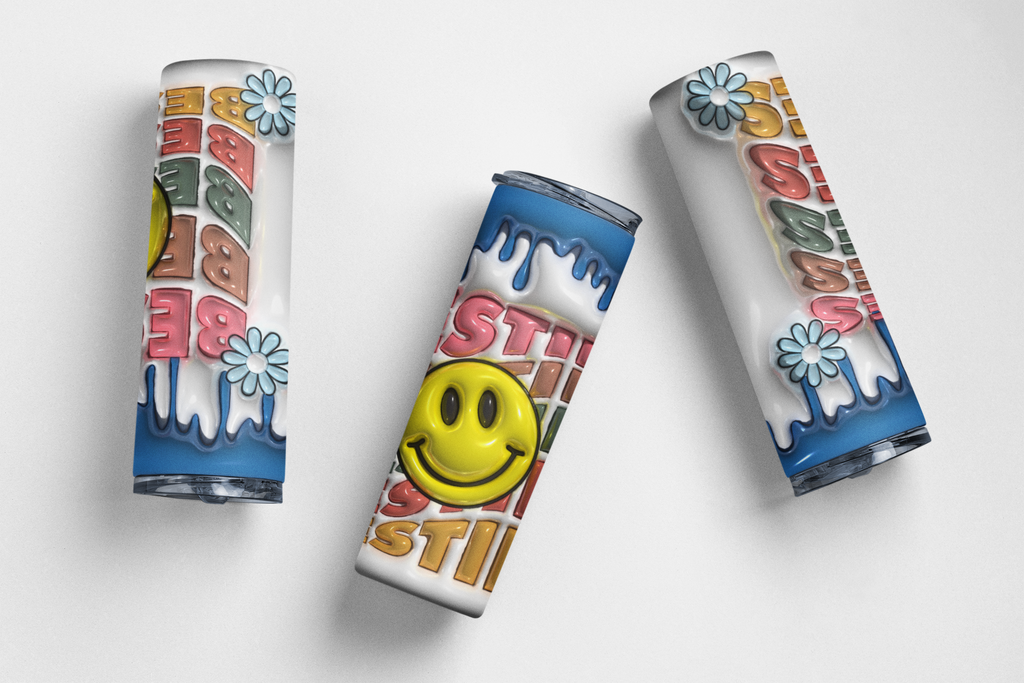 Besties Skinny Tumbler with Lid and Straw, Colorful Best Friends Gift