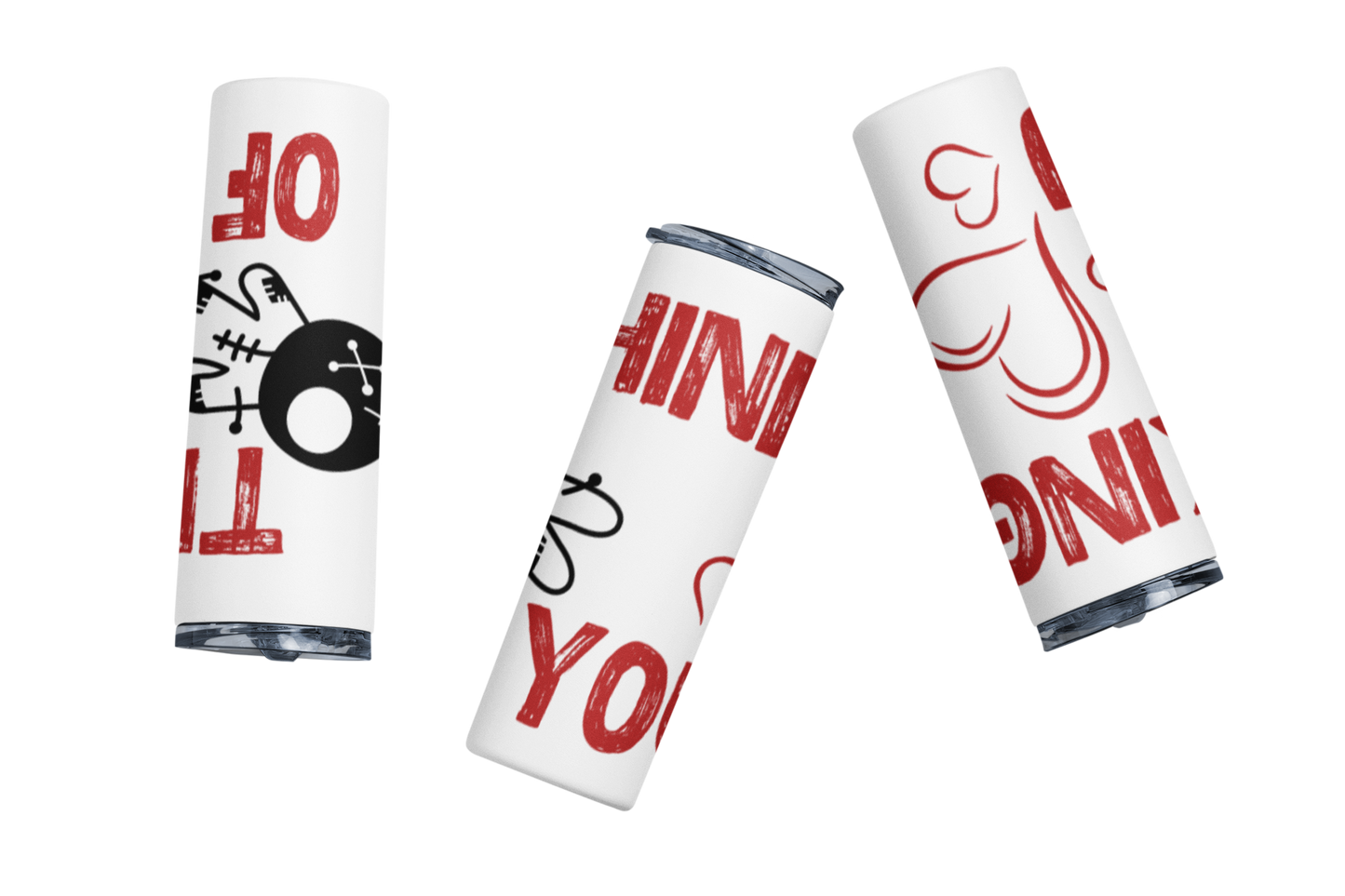 Thinking of You Funny 20 oz Stainless-Steel Tumbler - Durable Design, Straw & Lid Included, Hand-Wash Only, High-Grade Drinkware - Flasks