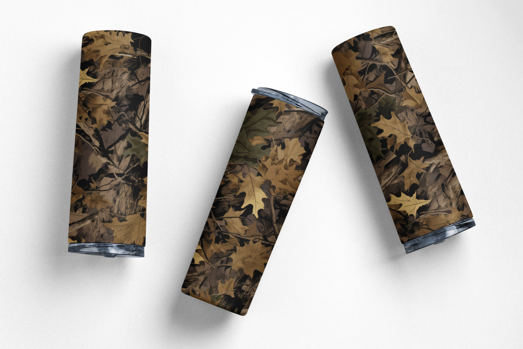 Hunter Design Leaf Pattern 20 oz Stainless steel Skinny Tumbler
