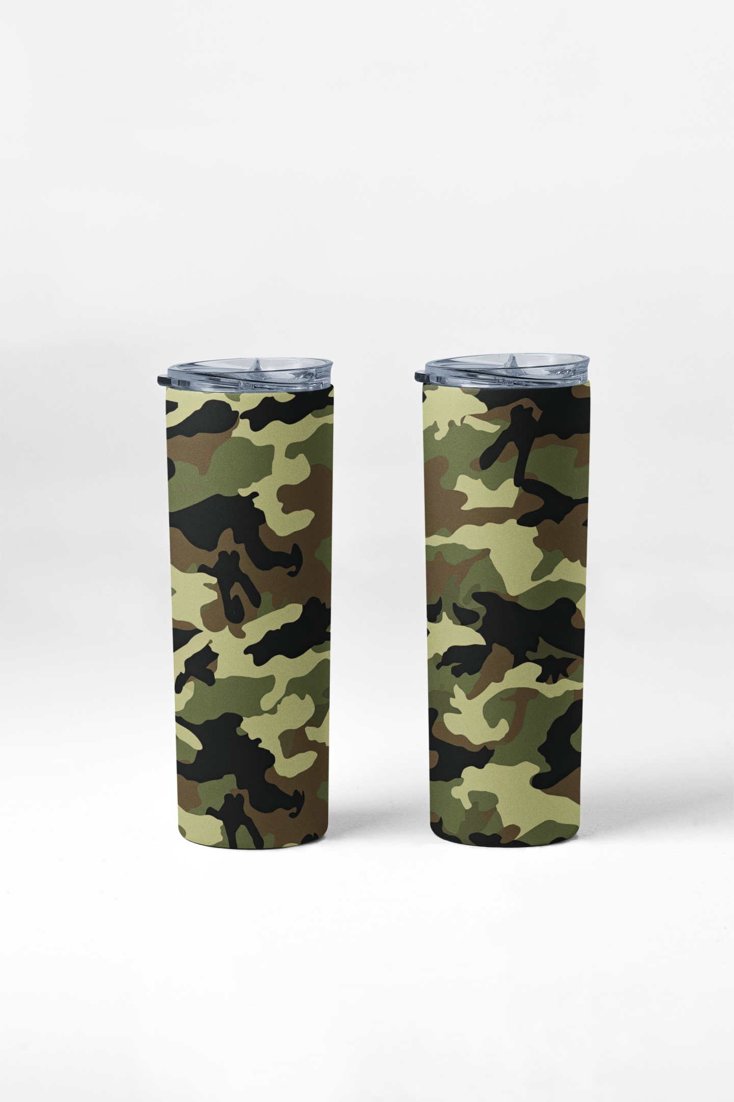 Camouflage Insulated Stainless Steel Tumbler with Lid and Straw, 20 oz - AKC UNITED