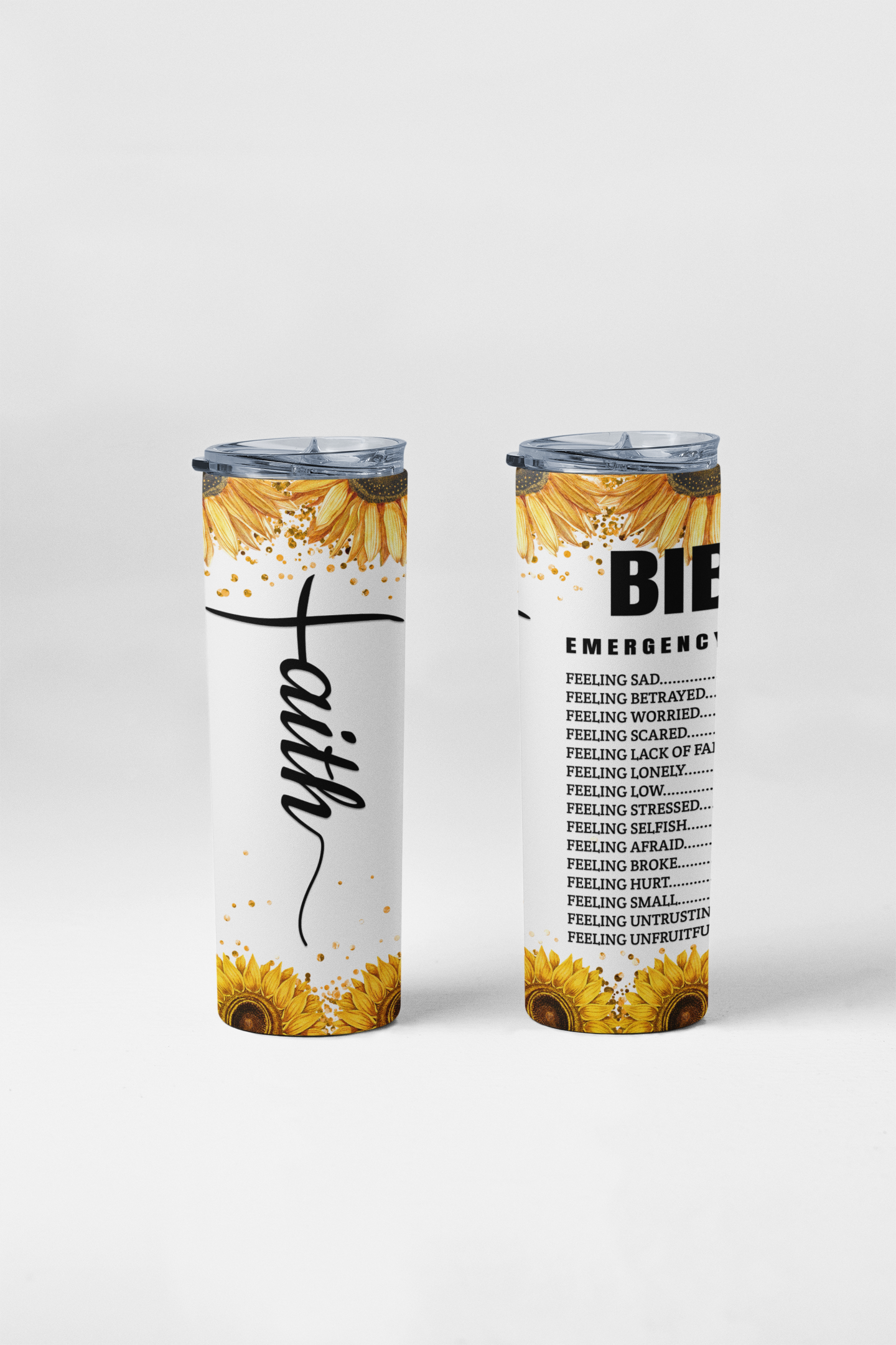 Stylish Faith 20 oz Stainless steel Skinny Tumbler