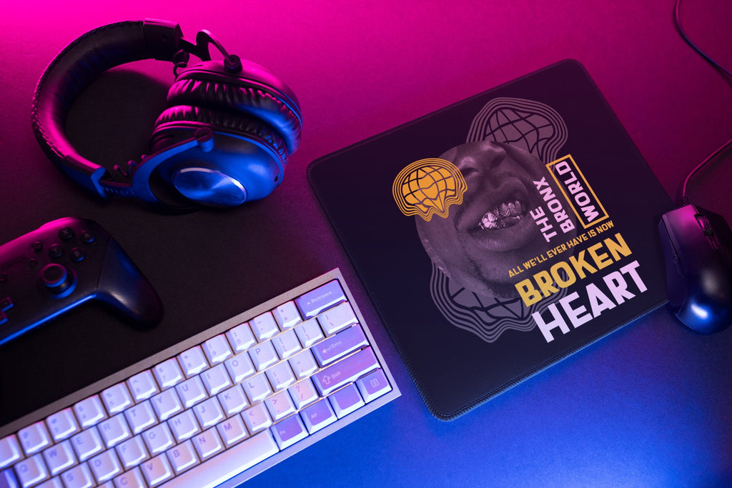 Broken Heart Graphic Mouse Pad — The Bronx World Design