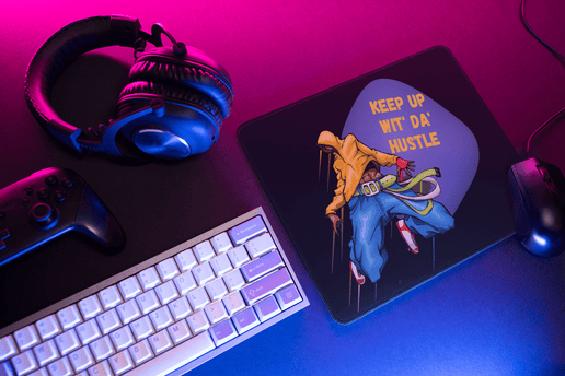 Keep Up Wit' Da' Hustle Mouse Pad – Urban Dance Motivational Desk Mat