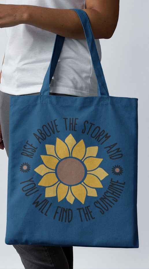 Inspirational Sunflower Canvas Tote Bag