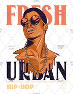 Fresh Urban Hip-Hop DTF Transfer, 9 inches, Custom Design