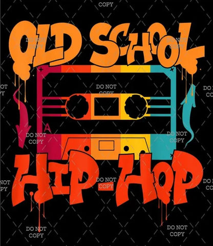 Old School Hip-Hop DTF Transfer - 12"x12" Versatile Design for Creative Fabric Use, Unleash Your Inner Risk-Taker