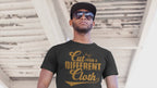 Cut from a Different Cloth T-Shirt, Black with Gold Print, Graphic Tee