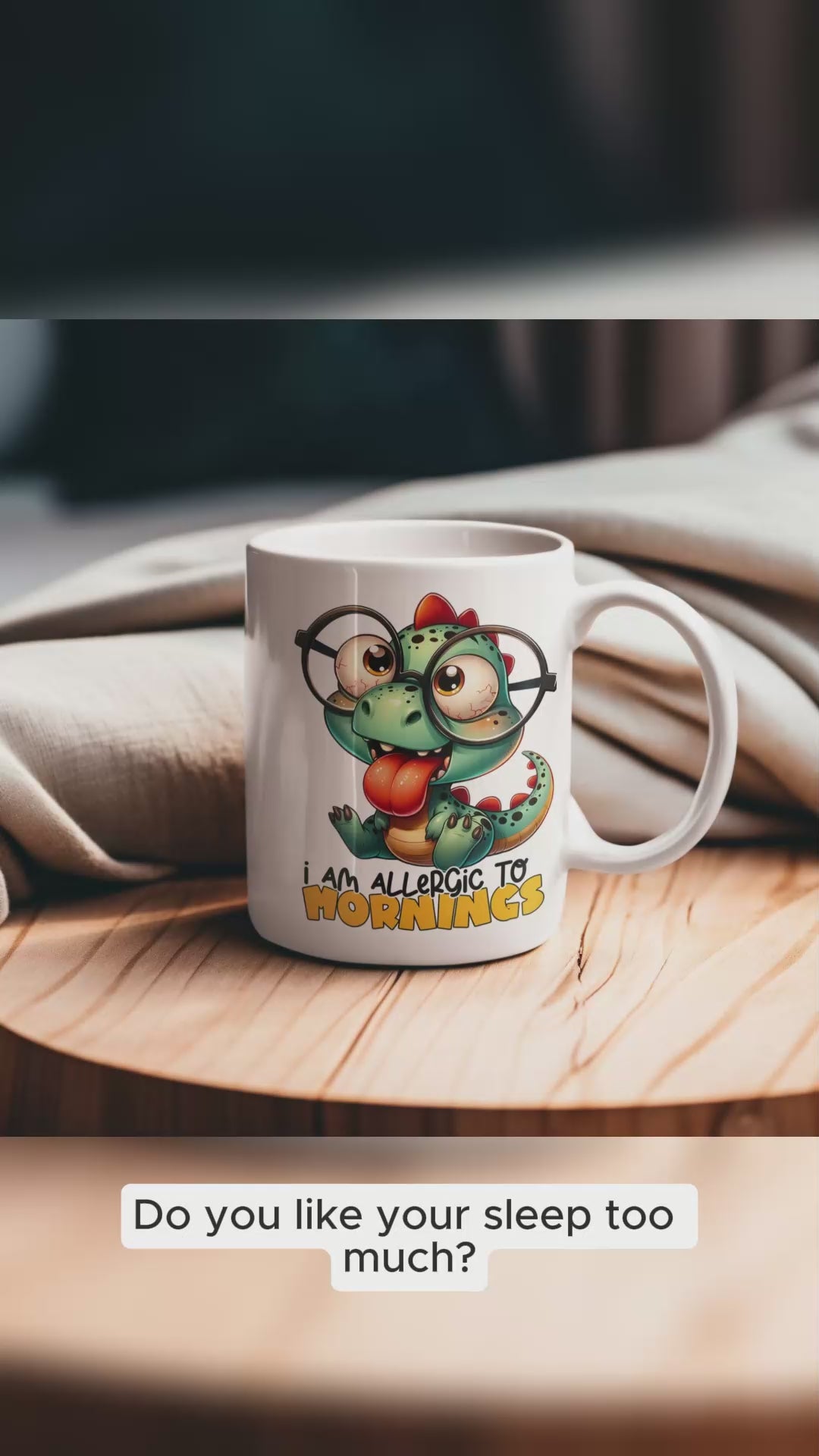 Allergic to mornings Funny Graphic Coffee Mug