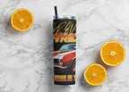 Classic Cars Design Stainless Steel Tumbler, 20oz Insulated, Black with Gradient Graphics