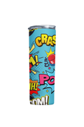 Comic Splash Colorful Pop Art Tumbler Stainless Steel, 20 oz, Colorful Pop Art Design