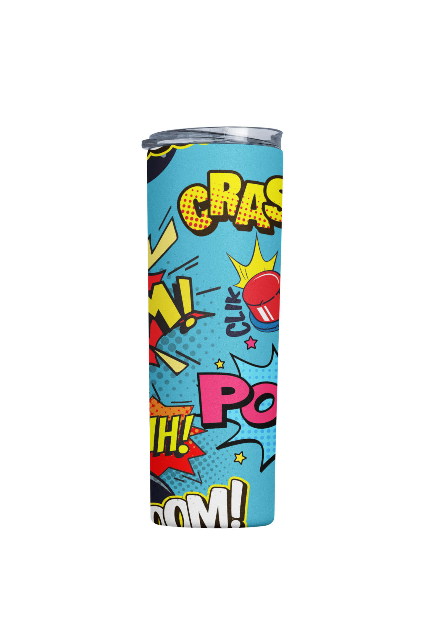 Comic Splash Colorful Pop Art Tumbler Stainless Steel, 20 oz, Colorful Pop Art Design