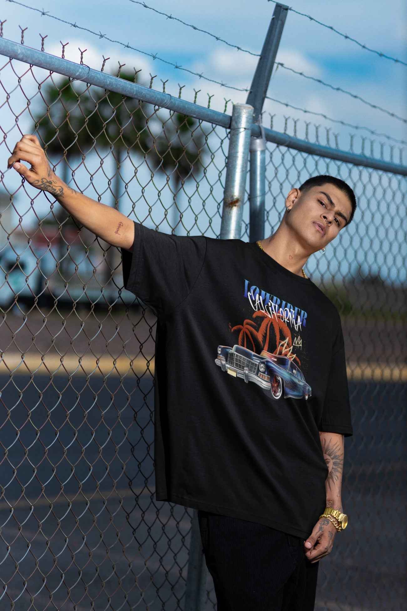 California LR Donk Classic Car T-Shirt Black, Custom Design
